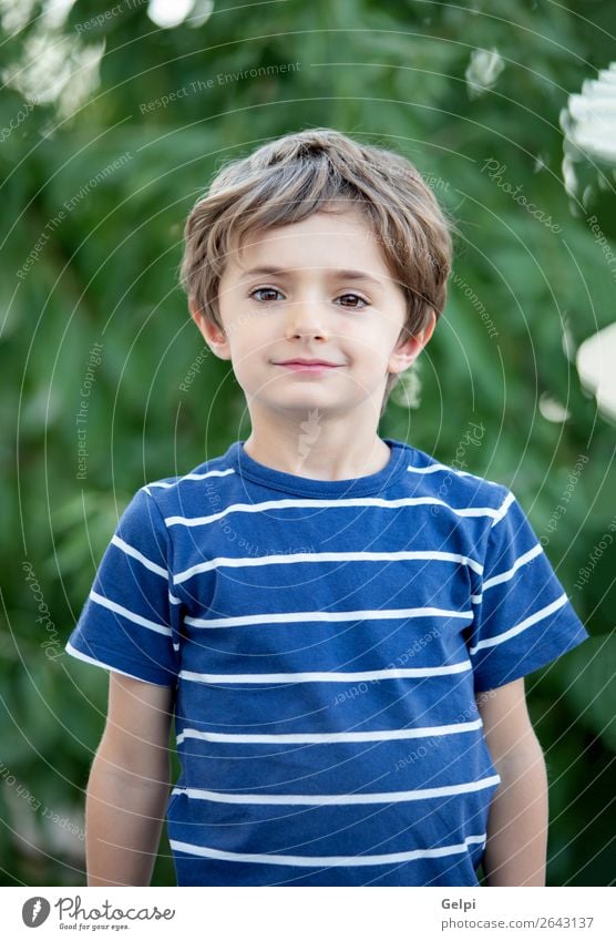 Portrait of a small child in the field Joy Happy Beautiful Face Playing Child Baby Boy (child) Infancy Nature Plant Tree Park Smiling Laughter Happiness Small