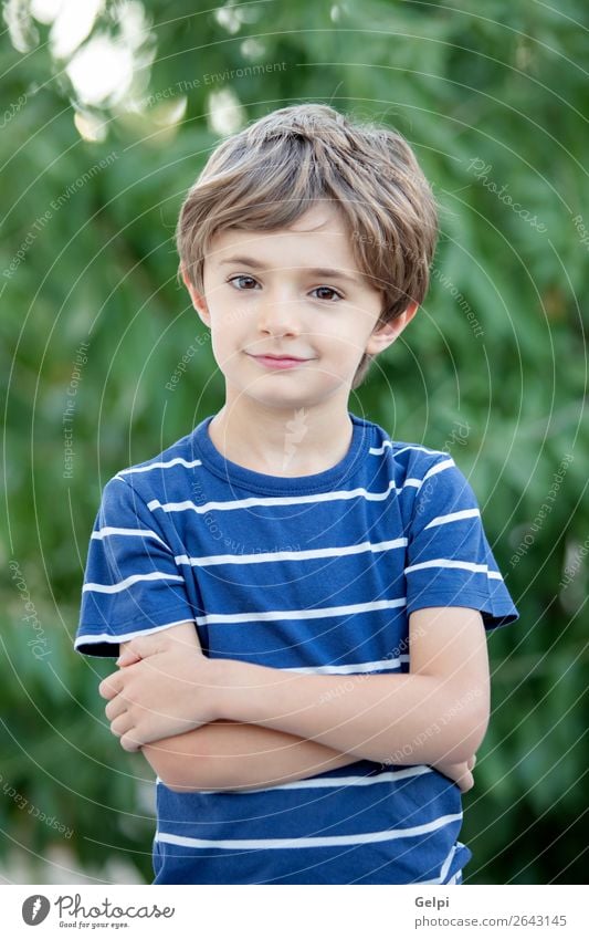 Portrait of a small child in the field Joy Happy Beautiful Face Playing Child Baby Boy (child) Infancy Nature Plant Tree Park Smiling Laughter Happiness Small