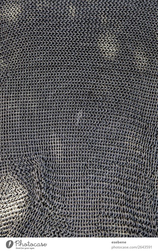 Old mesh quota of medieval armor Design Industry Mail Man Adults Arm Culture Landmark Clothing Coat Metal Steel Shield Historic Retro Gray Black Protection