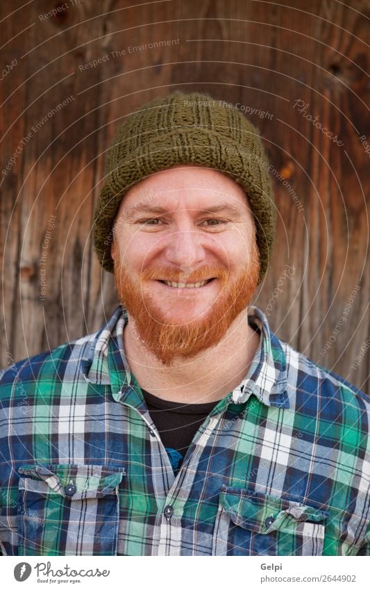Portrait of a hipster guy putting silly face Happy Hair and hairstyles Face Human being Boy (child) Man Adults Red-haired Beard Smiling Laughter Exceptional