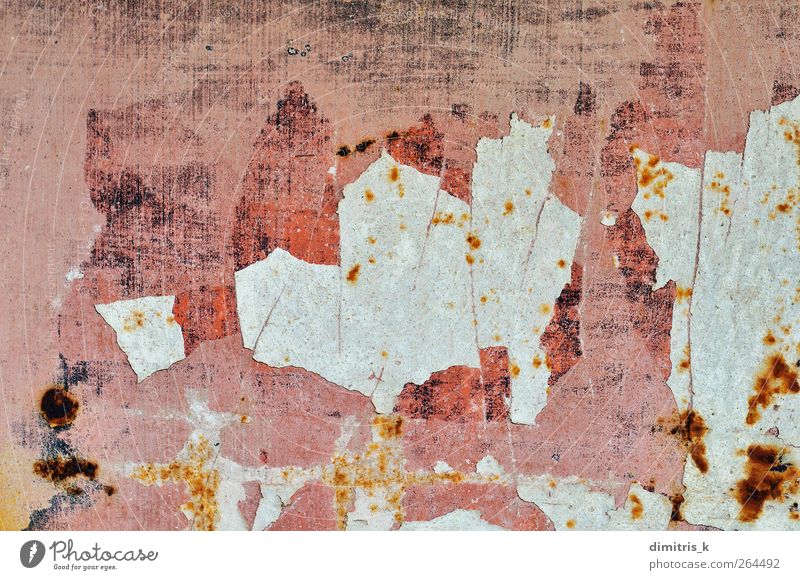 chipped paint surface Industry Metal Steel Rust Old Faded Dirty Pink sheeting iron Grunge background Consistency Oxydation Erosion Age Industrial Surface urban
