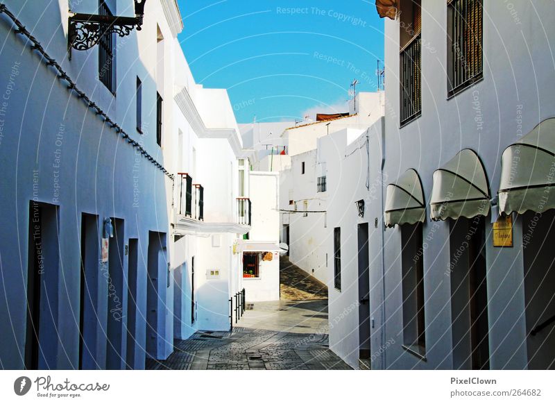 Andalusia Cloudless sky Summer Beautiful weather Village House (Residential Structure) Town Blue White Moody Vacation & Travel Colour photo Exterior shot