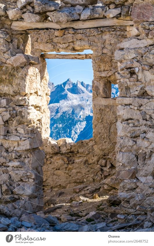 Rifugio Popena Italy South Tyrol Alps Mountain Rock Building Peak Landscape Dolomites Hiking Mountaineering Climbing Nature Hut Alpine pasture Destruction