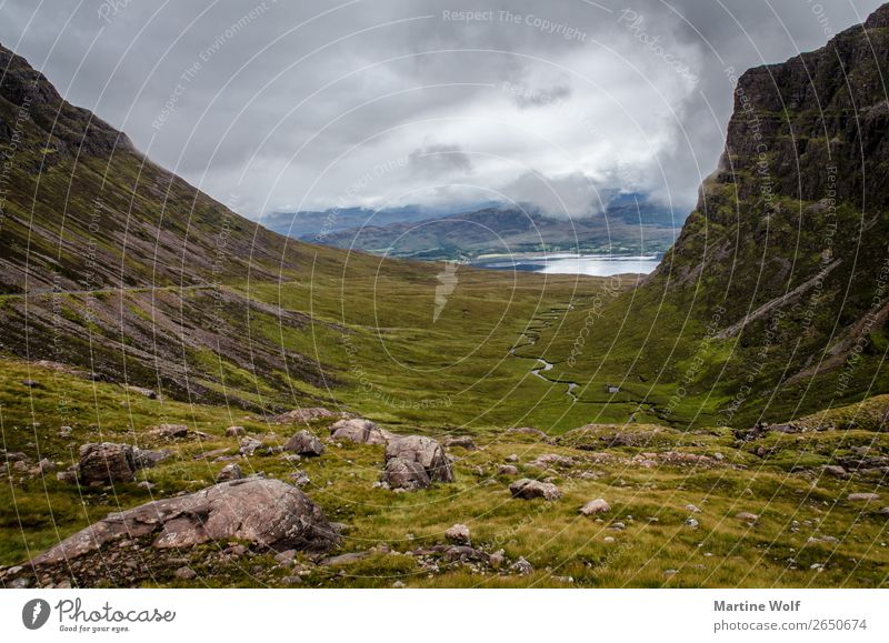 mór glen Environment Nature Landscape Elements Clouds Weather Mountain Highlands applecross Scotland Great Britain Europe Wild Valley Canyon Untouched