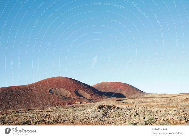 #AS# Volcano Environment Nature Landscape Summer Climate Beautiful weather Cactus Hill Rock Esthetic Mars Martian landscape Moon Volcanic crater Fuerteventura