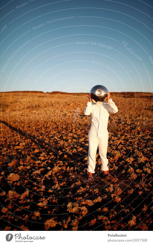 #AS# Beast with hobbit fingers Art Esthetic Astronaut Astronomy Astronomer Costume Carnival costume Helmet Extraterrestrial being Mars Martian landscape Moon