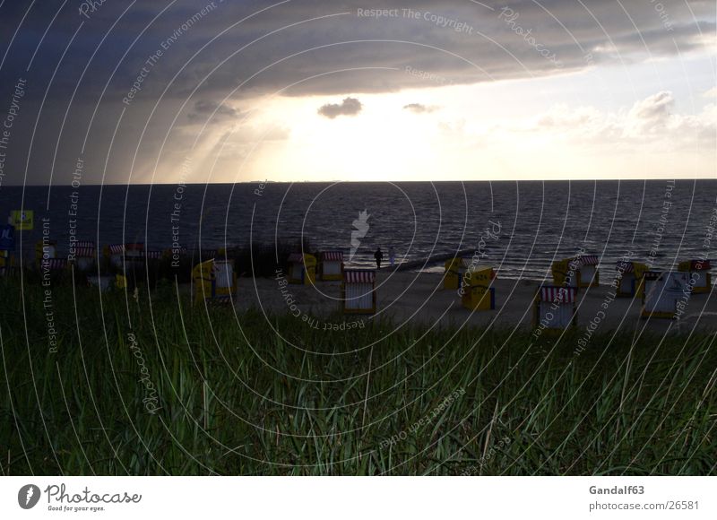 Cuxiland impressions 2 Ocean Storm Beach Cuxhaven Light Europe North Sea Thunder and lightning