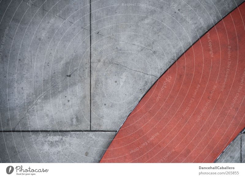 CA l red in grey Wall (barrier) Wall (building) Lanes & trails Concrete Sharp-edged Uniqueness Design Structures and shapes Red Gray Exceptional Trend-setting