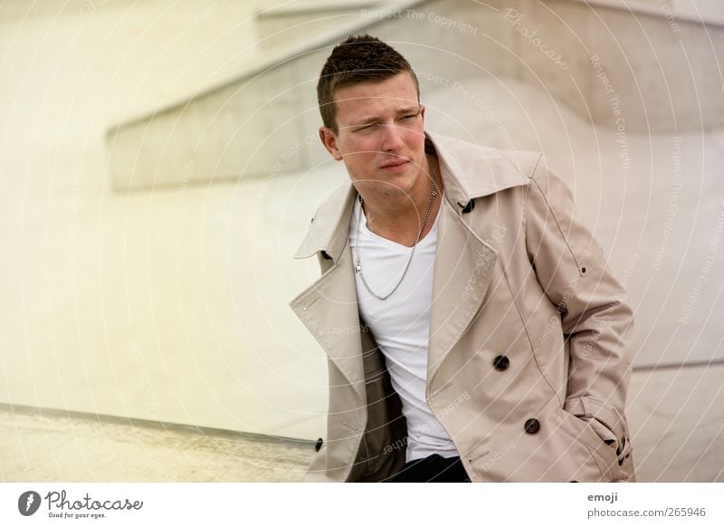 fadin' #2 Masculine Young man Youth (Young adults) 1 Human being 18 - 30 years Adults Fashion Jacket Cool (slang) Beautiful Sit Colour photo Exterior shot