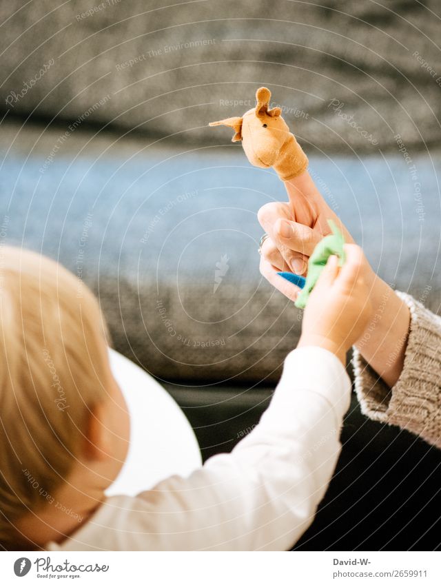 Finger puppets II Lifestyle Harmonious Well-being Contentment Senses Playing Living or residing Flat (apartment) Parenting Human being Feminine Child Toddler