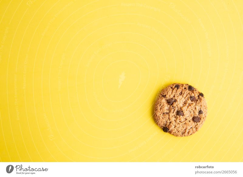 cookies with chocolate chips Dessert Breakfast Life Group Wood Dark Fresh Delicious Brown White Cookie Token background food sweet isolated Baking biscuit Snack