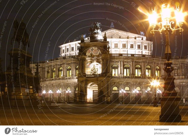 Semper Opera at Night Dresden Architecture Lighting pictorial elements creative means