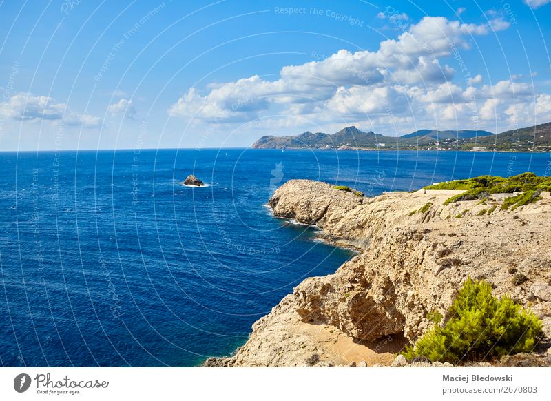 Scenic landscape of Capdepera region, Mallorca. Vacation & Travel Tourism Trip Adventure Far-off places Freedom Summer Ocean Island Waves Nature Landscape Sky