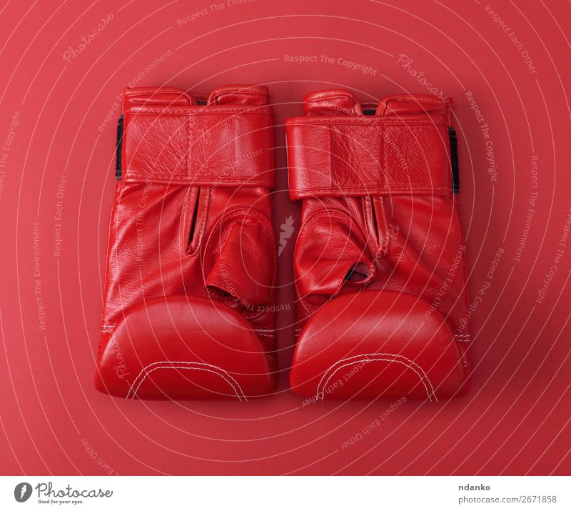 new red sport leather boxing gloves Lifestyle Fitness Sports Clothing Leather Gloves New Above Red Protection Colour Idea Competition background boxer Boxing