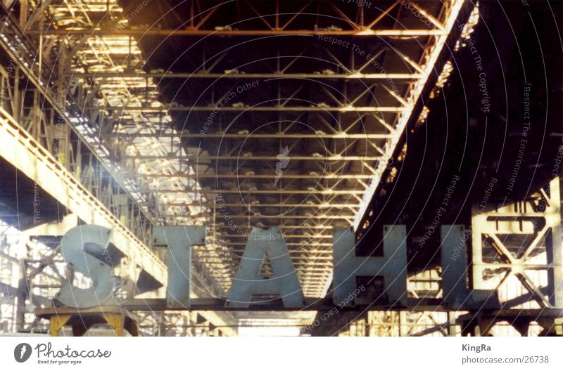 steel Steel Steel factory Letters (alphabet) Carrier Light Industry Warehouse Rust