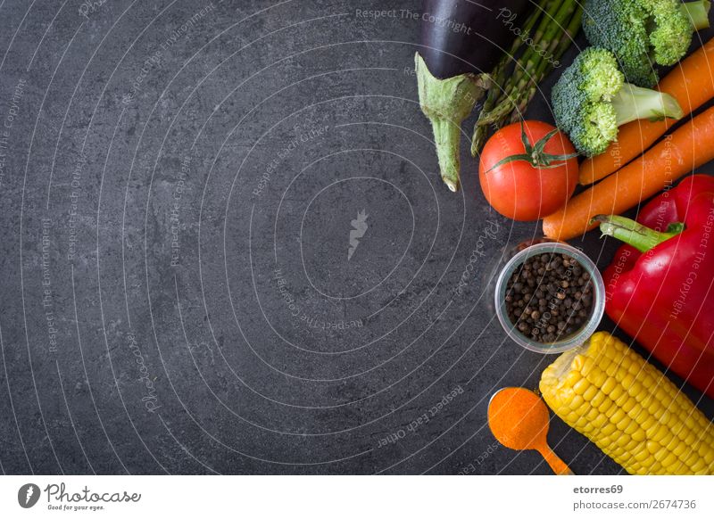 Healthy eating.food diet.vegetables on black stone. Mediterranean Diet Healthy Eating Food Food photograph Vegetable Fish Grain Nut Olive Oil Vitamin Lettuce