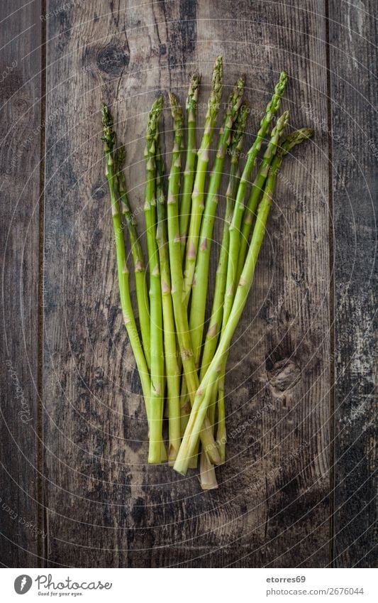 Raw green asparagus on wood Asparagus Vegetable Green Vegetarian diet Agriculture antioxidant bunch Cooking Diet Crops Dinner Farm Garden Growth Healthy
