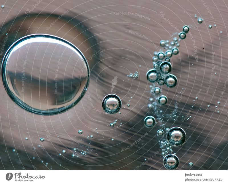 Let the air out of the glass Air bubble Multiple Difference Distorted Participation Arts and crafts Enclosed Circle Accumulation Transparent Translucent