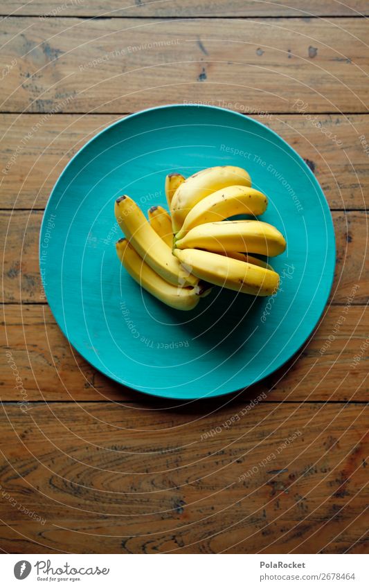 #AS# Bananaaaaaaaa Food Eating Table Wood Yellow Banana skin Fruit Healthy Eating Many Blue Cozy Consciousness Esthetic Vintage Colour photo Interior shot