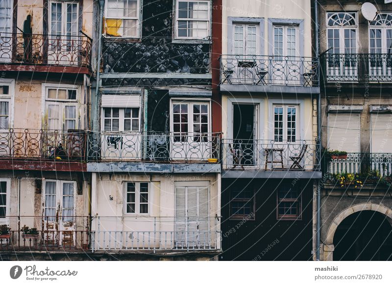 view of old house facades in Porto, Portugal Beautiful Vacation & Travel Tourism House (Residential Structure) Culture Town Downtown Building Architecture