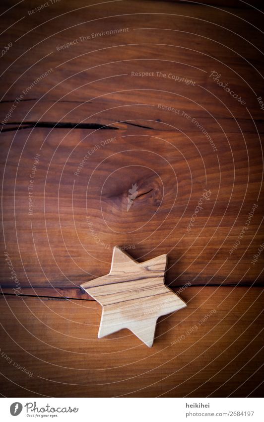 Wooden star on wooden background Emotions Safety (feeling of) Love Caution Serene Calm Stars Decoration wooden star Christmas & Advent Christmas star
