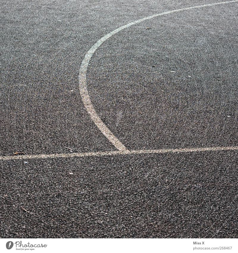 line Sports Track and Field Sporting Complex Hard court Line Colour photo Subdued colour Exterior shot Abstract Deserted Copy Space bottom