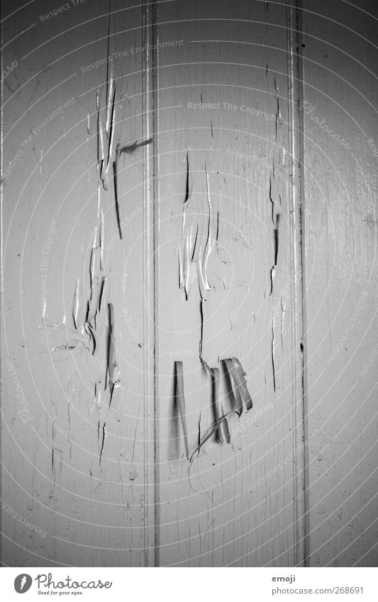 scratch brush Wall (barrier) Wall (building) Facade Varnish Flake off Old Dye Gloomy Gray Black & white photo Interior shot Detail Deserted Neutral Background