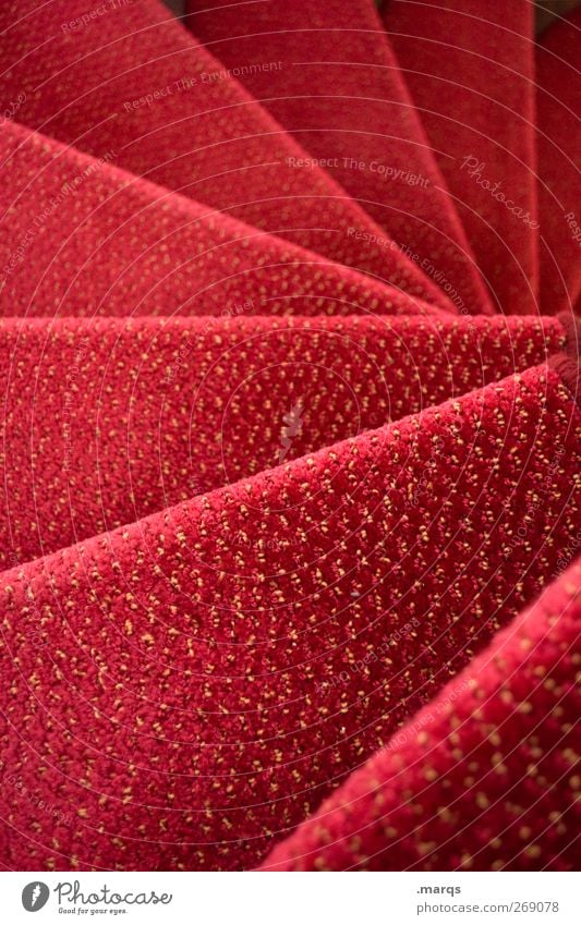 up Lifestyle Elegant Style Flat (apartment) Interior design Stairs Winding staircase Spiral Carpet Red Luxury Culture Opera Colour photo Interior shot Close-up