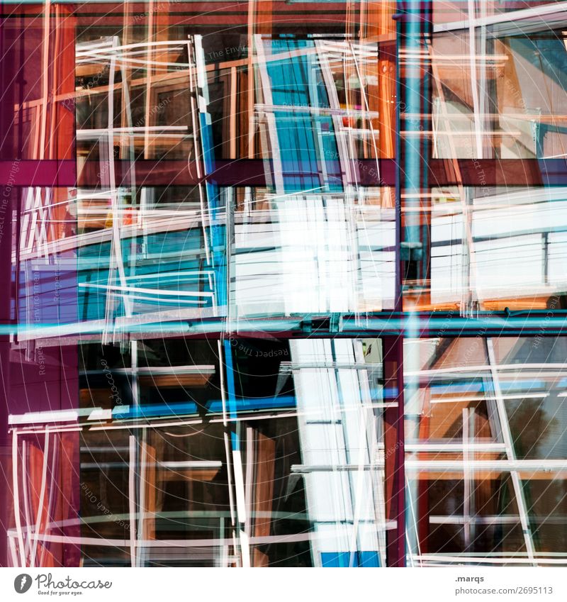 + Double exposure Abstract Perspective Chaos Uniqueness Facade Pattern Hip & trendy Crazy Exceptional Window Style Modern Line Design Structures and shapes