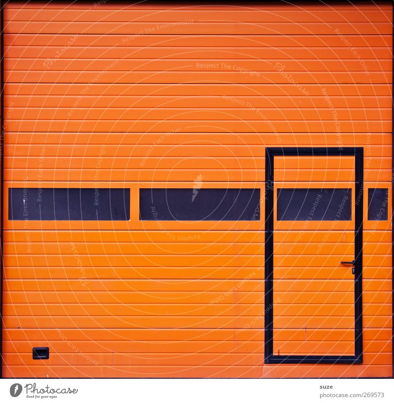 Dutch green Workplace Industry Trade Gate Door Stripe Simple Orange Black Entrance Garage Rolling door Graphic Doorframe Line Window Disk Warning colour Closed