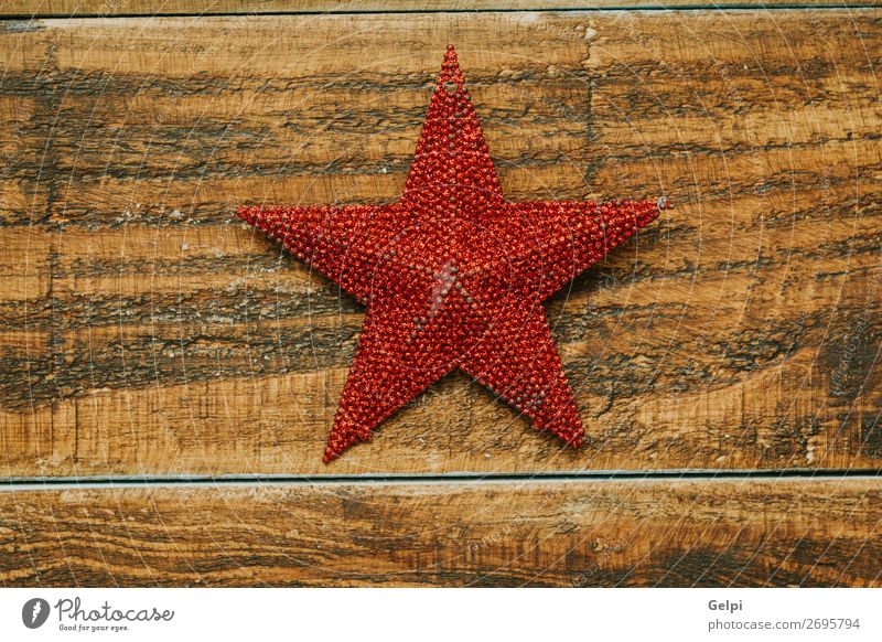 Bright red star for decoration Winter Decoration Feasts & Celebrations Christmas & Advent Wood Ornament Glittering New Red White Colour Tradition christmas