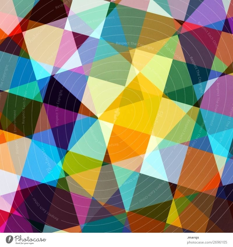 Potpourri Pattern Abstract Close-up Colour photo Double exposure Mosaic Multicoloured Crazy Modern Hip & trendy Design Style Structures and shapes Geometry