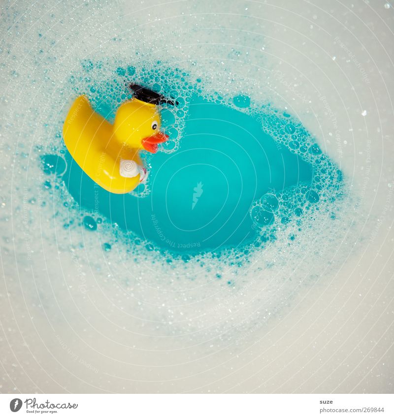 Stable soap layer Joy Swimming & Bathing Bathtub Water Toys Squeak duck Lie Small Funny Cute Blue Yellow White Infancy Duck Patch of colour Foam Bathtub water