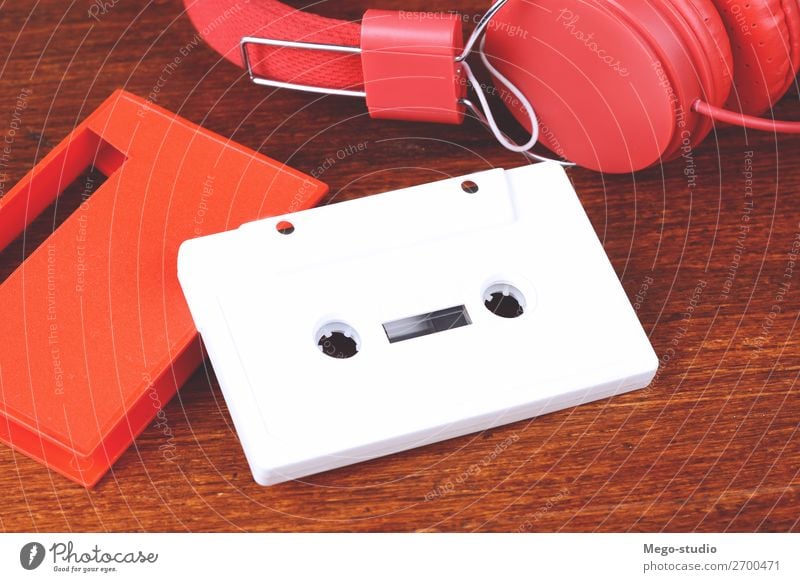 Vintage headphones and audio cassette - a Royalty Free Stock Photo from  Photocase