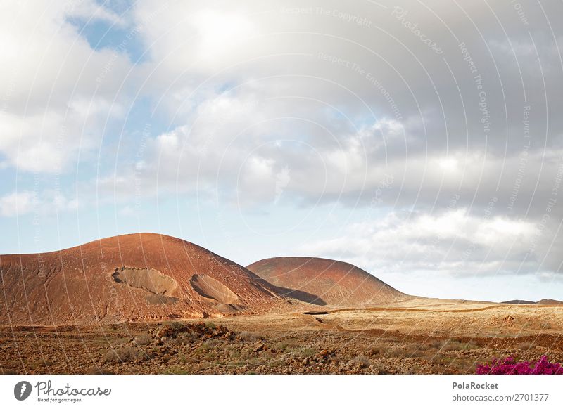 #AS# Mission to Mars Environment Nature Landscape Esthetic Mountain Volcano Volcanic crater Volcanic island Brown Clouds Fuerteventura Dry Stony Lunar landscape