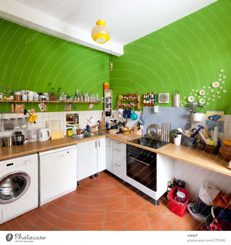 student kitchen Living or residing Flat (apartment) Redecorate Moving (to change residence) Arrange Interior design Room Kitchen Authentic Fresh Uniqueness