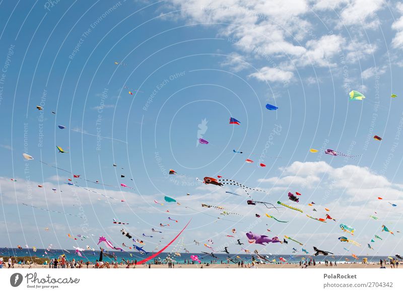 #AS# Dragons Art Esthetic Kite Kite festival Festival Music festival Multicoloured Many Event Joy Exterior shot Wind Flying Colour photo Experimental Abstract