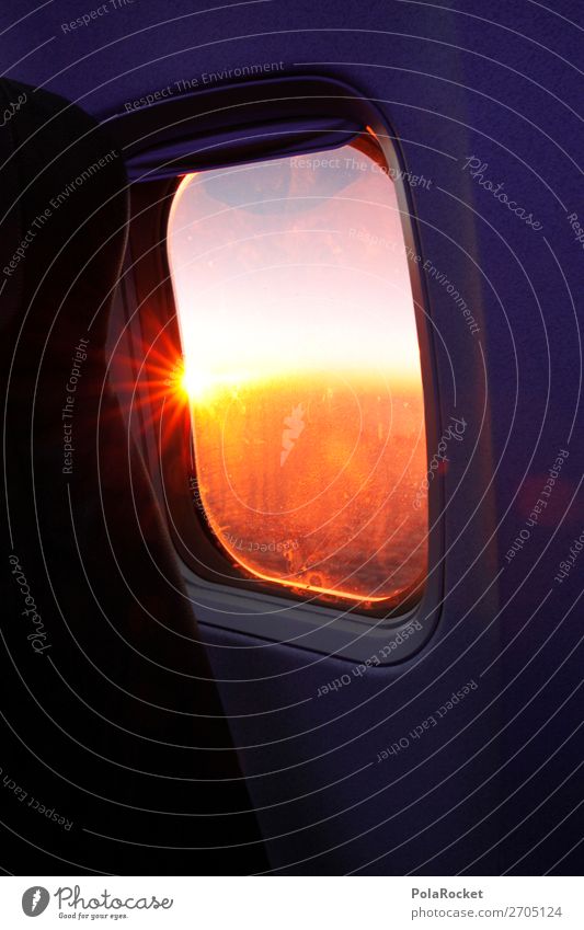#AS# Far Light Transport Means of transport Passenger traffic Esthetic Airplane window Wanderlust Travel photography Vacation & Travel Traveling Sun