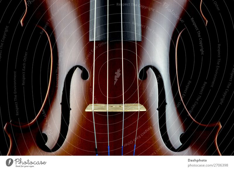 Violin Body Middle Section View on a Black Background Leisure and hobbies Art Culture Music Concert Orchestra Wood Listen to music Retro Brown Relaxation
