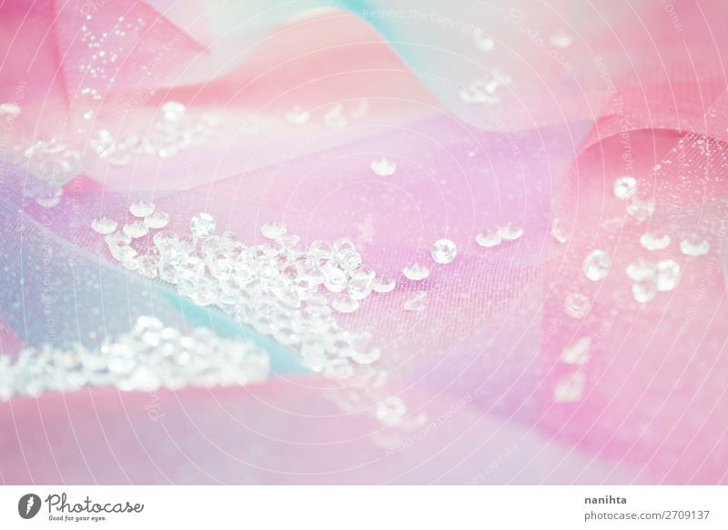 Pink Beads Macro Background Stock Photo, Picture and Royalty Free