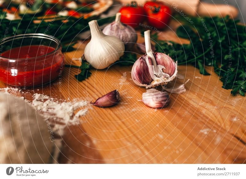 Arrangement of ingredients and dough for delicious pizza Pizza Ingredients Cooking Rustic Italian Tradition Delicious Gourmet Background picture Preparation