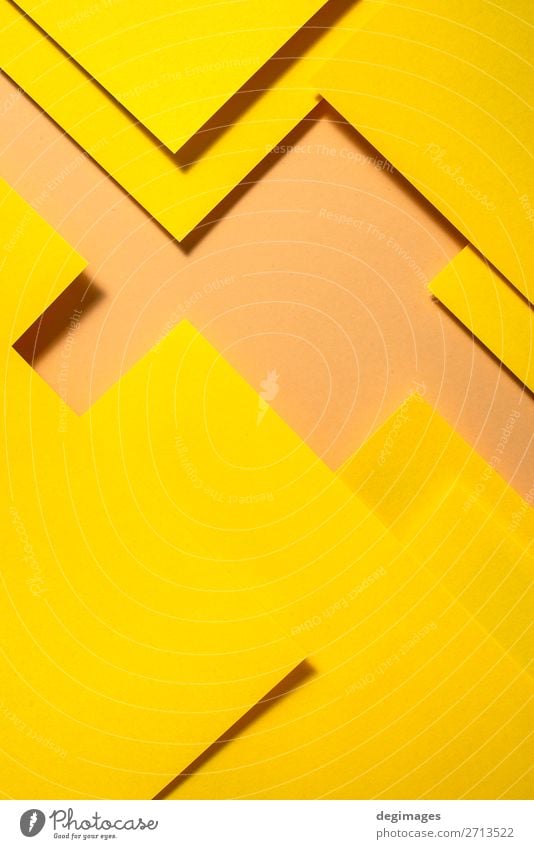 Yellow paper material design. Geometric unicolour shapes Design Wallpaper Craft (trade) Art Paper Line Stripe Retro Colour geometric background Consistency