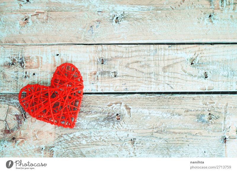 Valentine's day background with red hearts - a Royalty Free Stock Photo  from Photocase