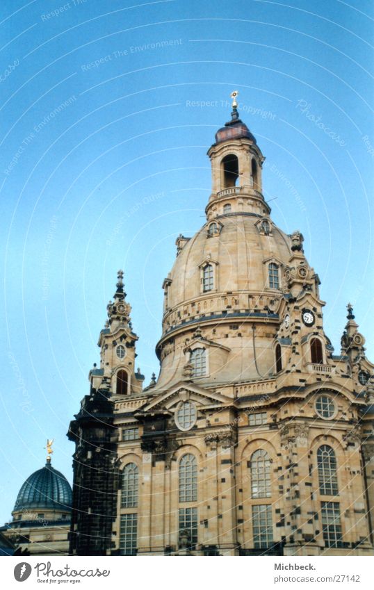 Church of Our Lady in Dresden Lemon squeezer Landmark Sandstone House of worship Frauenkirche Built Religion and faith