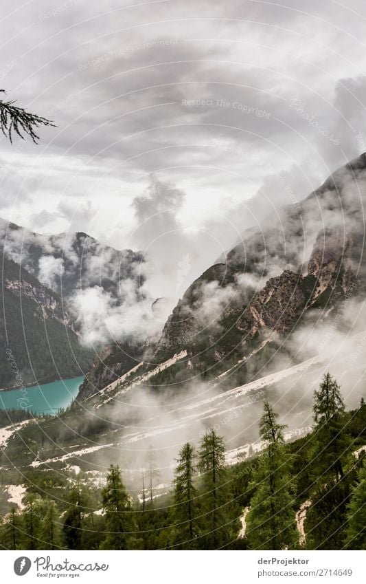 Bad weather at Bragser Wildsee/Lago di Braies Vacation & Travel Tourism Trip Adventure Far-off places Freedom Mountain Hiking Environment Nature Landscape Plant