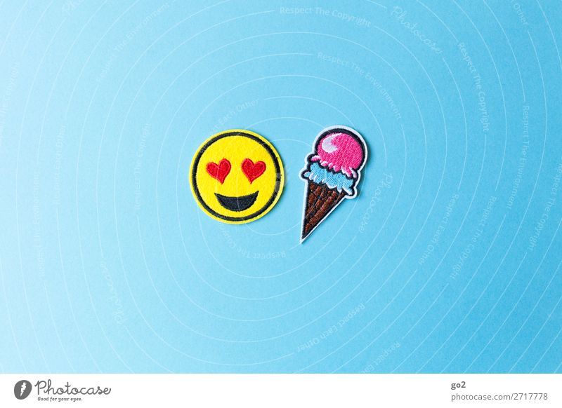 ice age Food Ice cream Nutrition Joy Summer Summer vacation Decoration Cloth Sign Heart Smiley emoji Esthetic Happiness Happy Cold Funny Cute Emotions