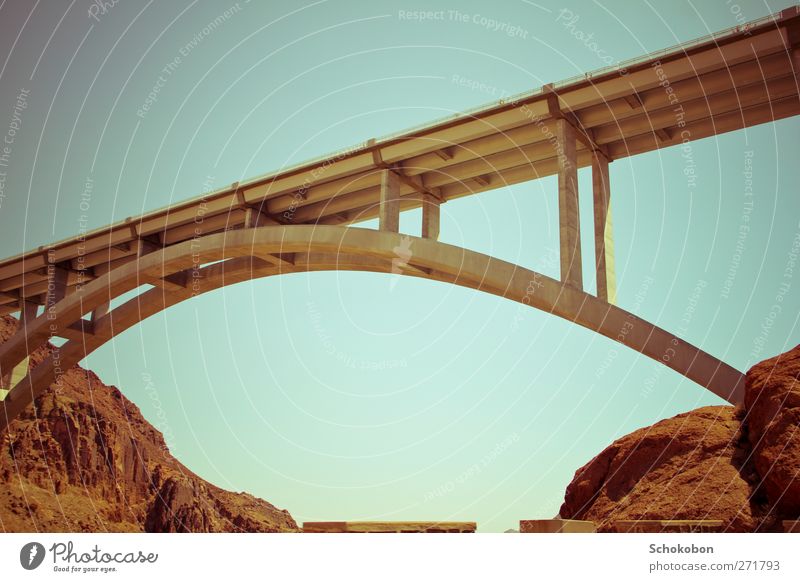 bridge.01 Vacation & Travel Trip Adventure Far-off places Sightseeing Summer Architecture Environment Landscape Earth Sand Cloudless sky Sunrise Sunset Rock