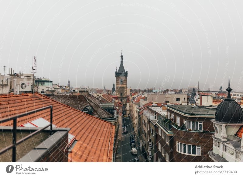 Cityscape in moody weather Skyline Tourism Town Attraction Exterior Rain Historic Infrastructure romantic Vacation & Travel Architecture Panorama (Format)