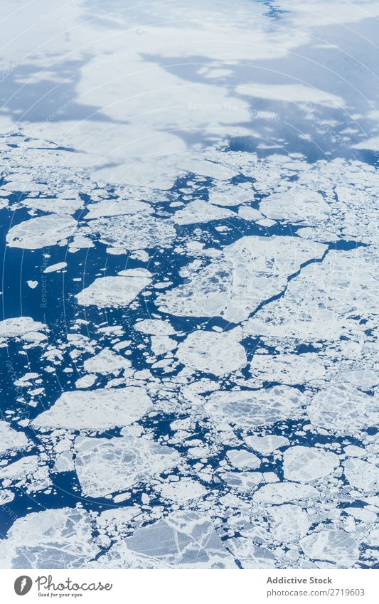 Ice floating in blue water Background picture Water Ocean Flow Frozen Glacier Nature Clear Cold Fresh Light Clean Liquid Transparent White Surface Environment