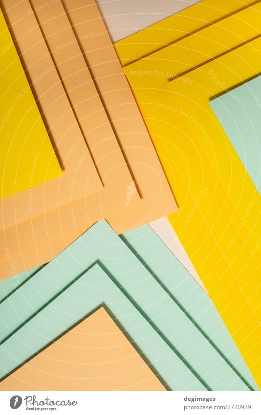 Colorful polygon paper design. Pastel tones geometric shapes Design Wallpaper Art Paper Stripe Retro Blue Yellow Green Pink Colour background graphic ine